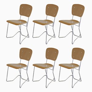Stackable Aluflex Chairs by Armin Wirtzh, 1960s, Set of 6