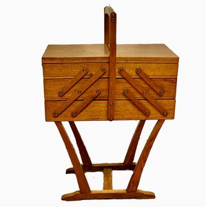 Art Deco French Metamorphic Concertina Sewing Box, 1920s