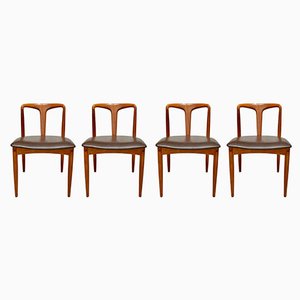Dänische Juliane Esszimmerstühle aus Teakholz von Johannes Andersen für Uldum Møbelfabrik, 4 . Set
