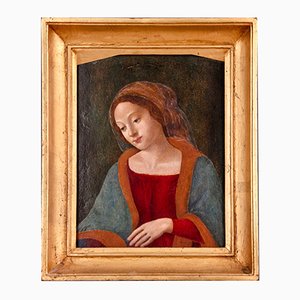 Virgin Mary, Florence, 1480s, Oil Painting on Wooden Board