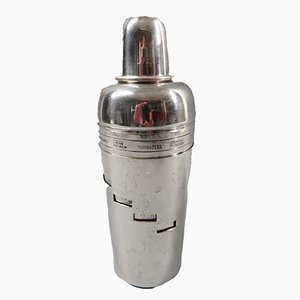 Italian Art Deco Cocktail Shaker in Silverplating from Bossi, Italy
