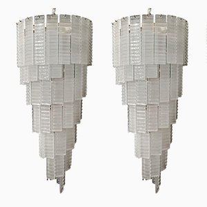 Large Murano Glass Chandeliers, Set of 2