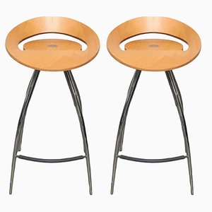 Bar Stools in Beech from Herman Miller, Set of 2