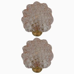 Murano Glass Wall Lamps from Seguso, 1950s, Set of 2