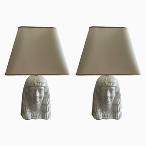 Pharao Tischlampen von Hispania Lladro, 1960er, 2er Set