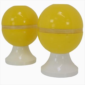 Mid-Century Plastic Table Lamps, 1970s, Set of 2