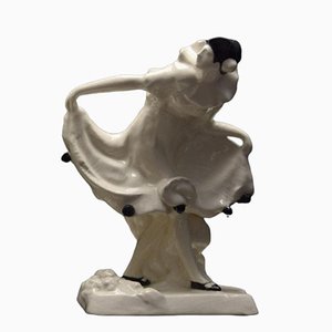 Figurine Columbine en Céramique par Emanuel Kodet