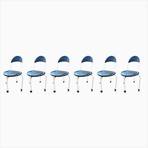 Clack Model Chairs by Lucci & Orlandini for for Lamm, 1970s, Set of 6