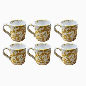 Points Moutarde Mugs by Popolo, Set of 6