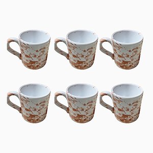 Points Terracotta Mugs by Popolo, Set of 6