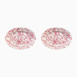 Pink Splatter Plates by Popolo, Set of 2