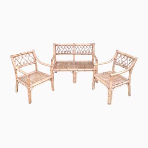 Set di sedie in bambù, set di 3