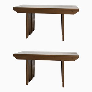 Set of Italian Benches in Fir, 1950s