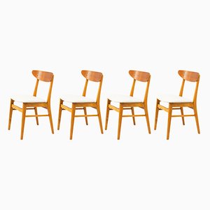 Danish Model 210 Dining Chairs in Teak and Beech from Farstrup Møbler, 1960, Set of 4
