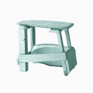 Chinese Stools – Made in China, Copied by the Dutch 2007, Green 4-Legged Stool from Sudio Wieki Somers