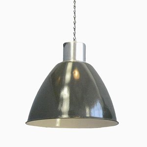 Lámpara colgante industrial checa grande, años 50
