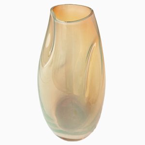 Vase L Supernova IV Ambre Irisé par Simone Lueling pour ELOA