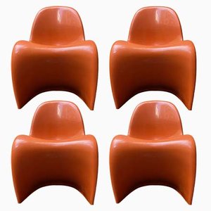Panton Chairs by Vitra from Herman Miller, Set of 4