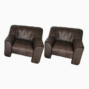 Leather DS 44 Lounge Chairs from de Sede, 1970s, Set of 2