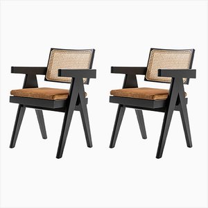 Set of 051 Capitol Complex Office Chair by Pierre Jeanneret for Cassina