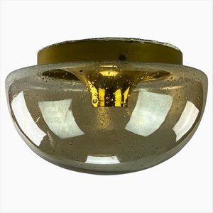 Space Age Glas Deckenlampe, 1960er