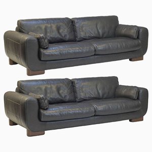 Incanto Leather Sofas, Set of 2