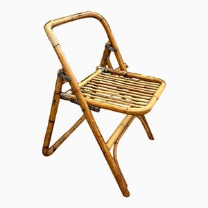Chaise Pliante en Bambou de Dal Vera, Italie, 1950s