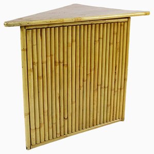 Bambus Beistelltisch im Stil von Paul Frankl, 1950er