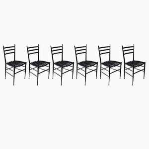 Gobbetta Chairs from Chiavari, 1950s, Set of 6