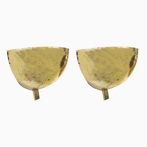 Italienische Wandlampen aus Messing, 1970er, 2 . Set