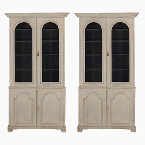 Scottish Painted Bookcases, Set of 2