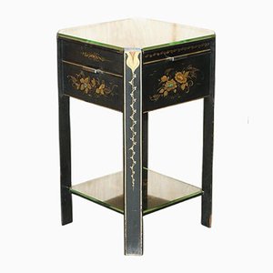 Antique Victorian Chinese Lacquered Side Table, 1880