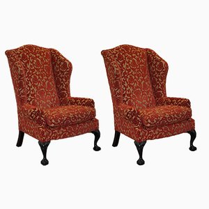 Large Chelsea Wingback Armchairs with Claw and Ball Feet from George Smith, Set of 2