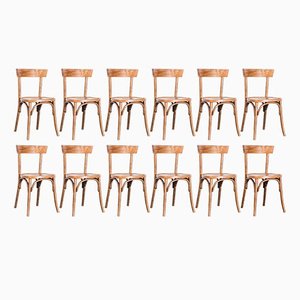 Oak and Bentwood Dining Chairs by Marcel Breuer, 1950s, Set of 12
