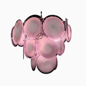 Murano Glass Disc Chandelier in the Style of Vistosi, 1990s