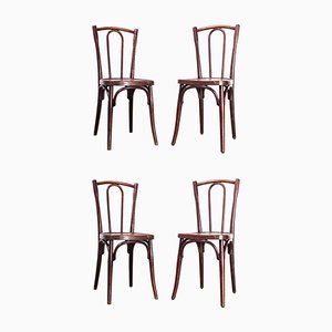 Bentwood Dining Chairs from Fischel, 1930, Set of 4