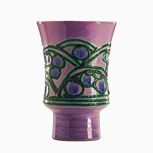 Jarrón Mid-Century pequeño de cerámica de Strehla Ceramics, Alemania del Este, años 60