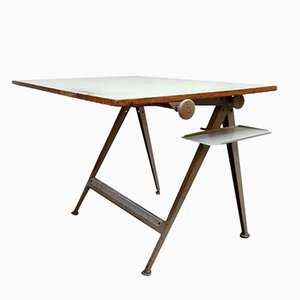 Vintage Drafting Drawing Table Drawing Table by Friso Kramer for Ahrend De Cirkel, 1950s