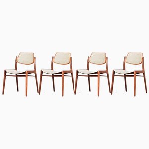 Teak Dining Chairs by Hartmut Lohmeyer for Wilkhahn, 1960s, Set of 4