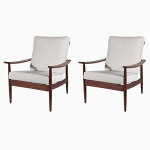 Sessel mit konischen Lattenrosten, 1960er, 2er Set