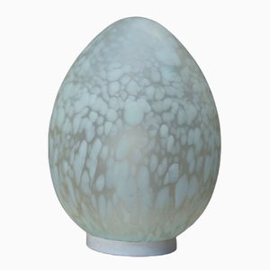 Egg Tischlampe aus Glas & Metall, 1970er
