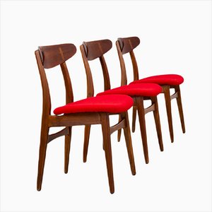 Chairs CH30 by Hans Wegner, Set of 3