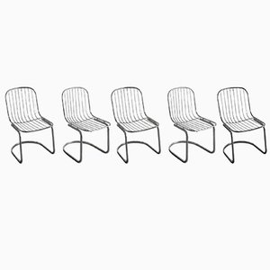 Italian Bauhaus Style Dining Chairs, Set of 5