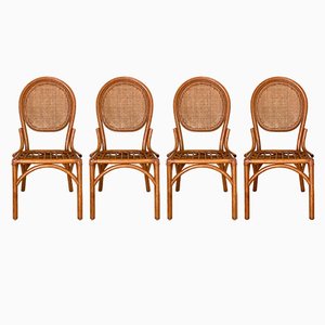 Bamboo Chairs in Vienna Straw from Gervasoni, Set of 4