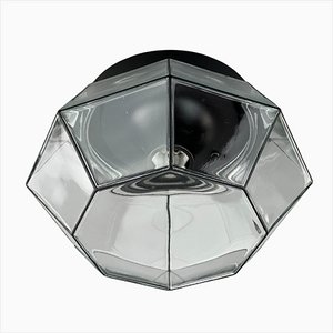 Mid-Century Space Age Glass Ceiling Lamp from Limburg Glashütte, 1970s