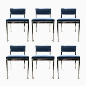 Verchromte Mid-Century Stahl Stühle, 1960er, 6 . Set