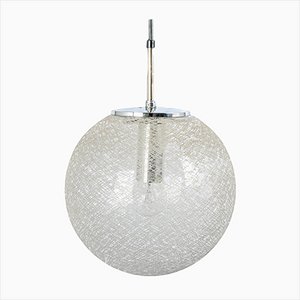 Chrome with Glass Ball Pendant from Limburg, Germany, 1970s