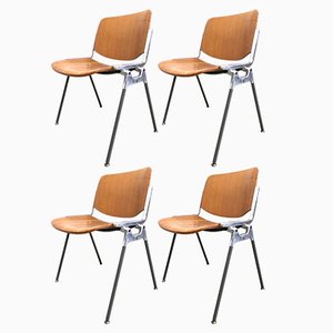 DSC 106 Desk Chairs by Giancarlo Piretti, 1960s, Set of 4