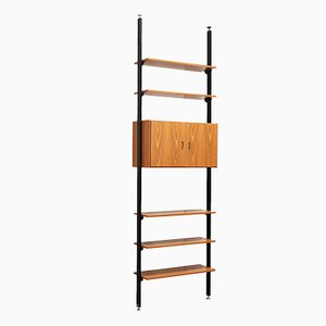 Floor to Ceiling Bookcase in Laminate and Metal, Italy, 1970s