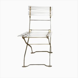 Acylic Glass Folding Chair from Maison & Jardin, Paris